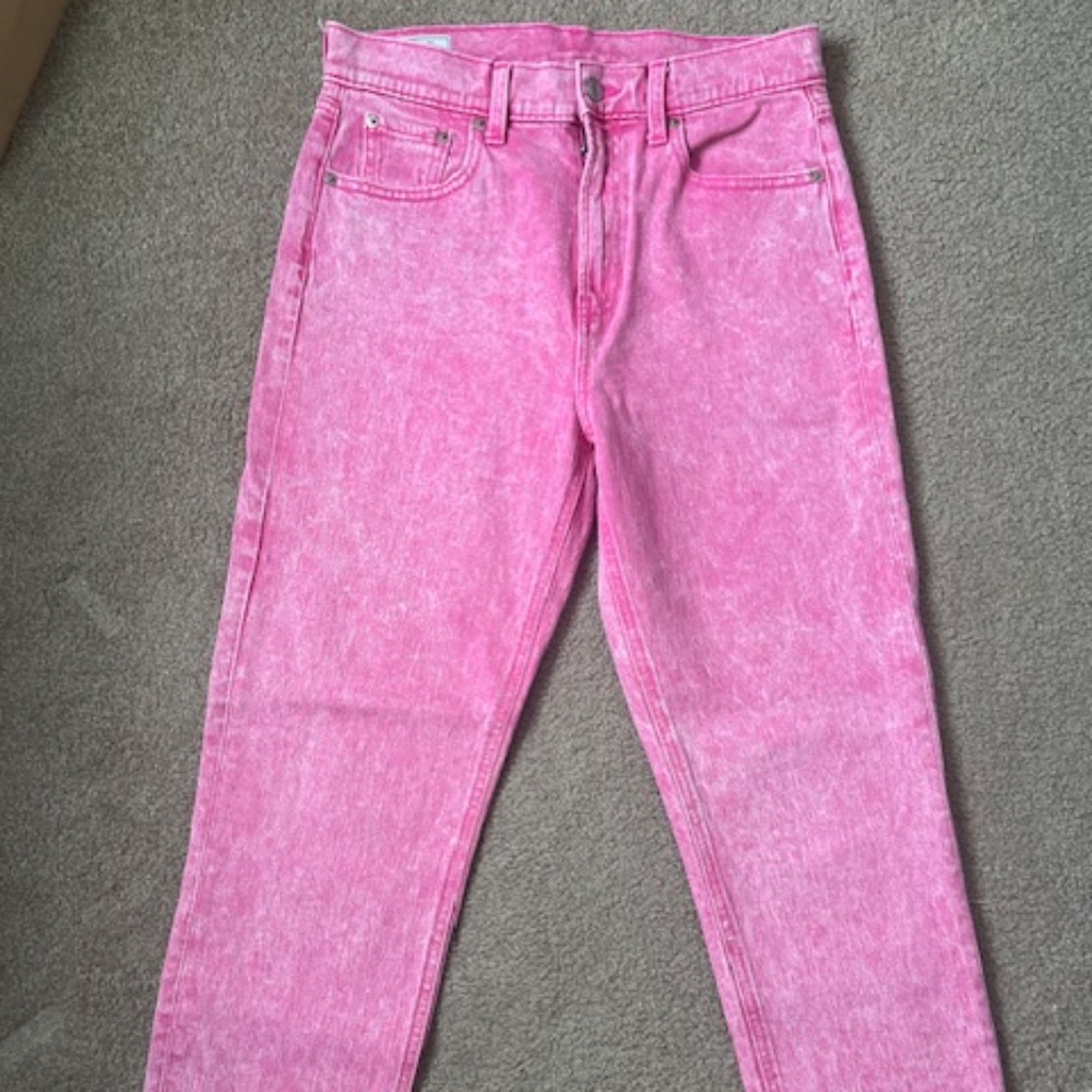 Gap Pink High Rise Cheeky Straight Ankle Jeans Size 29/8R! Like New!